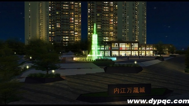 万晟公园前广场旱式音乐喷泉效果图