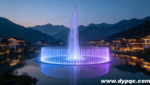 景观湖音乐喷泉效果图 景观湖音乐喷泉效果图