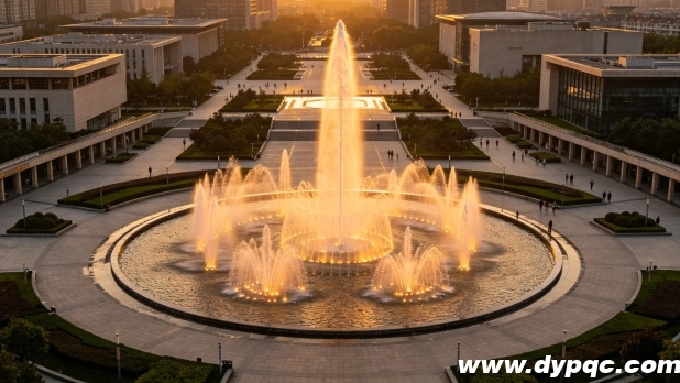 音乐喷泉成为城市广场空间的焦点 音乐喷泉成为城市广场空间的焦点