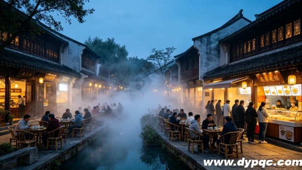 充满商业活力的古镇街区
