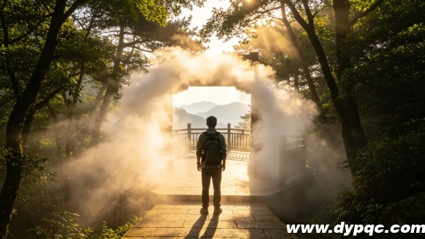 登山步道上的雾森门体验