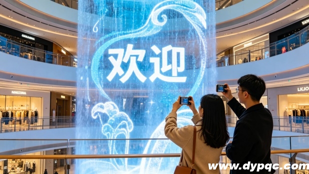 水帘喷泉的商业引流效果
